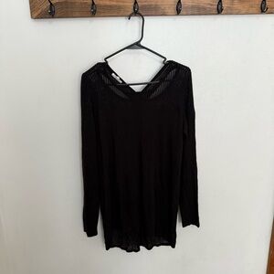 Maurices Black Cross Back Knit Sweater